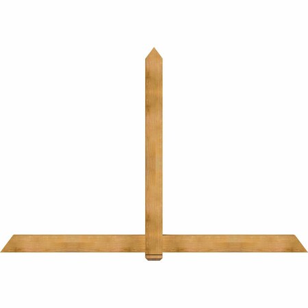 Ekena Millwork Eugene Rough Sawn Timber Gable Bracket, Western Red Cedar, 108"W x 72"H x 4"D x 6"F, 16/12 Pitch GBW108X72X0406EUG00RWR